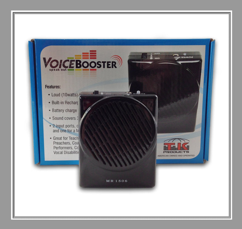 [Australia - AusPower] - VoiceBooster Voice Amplifier 10watts Black MR1506 by TK Products, Portable, for Teachers, Coaches, Tour Guides, Presentations, Costumes, Etc. 