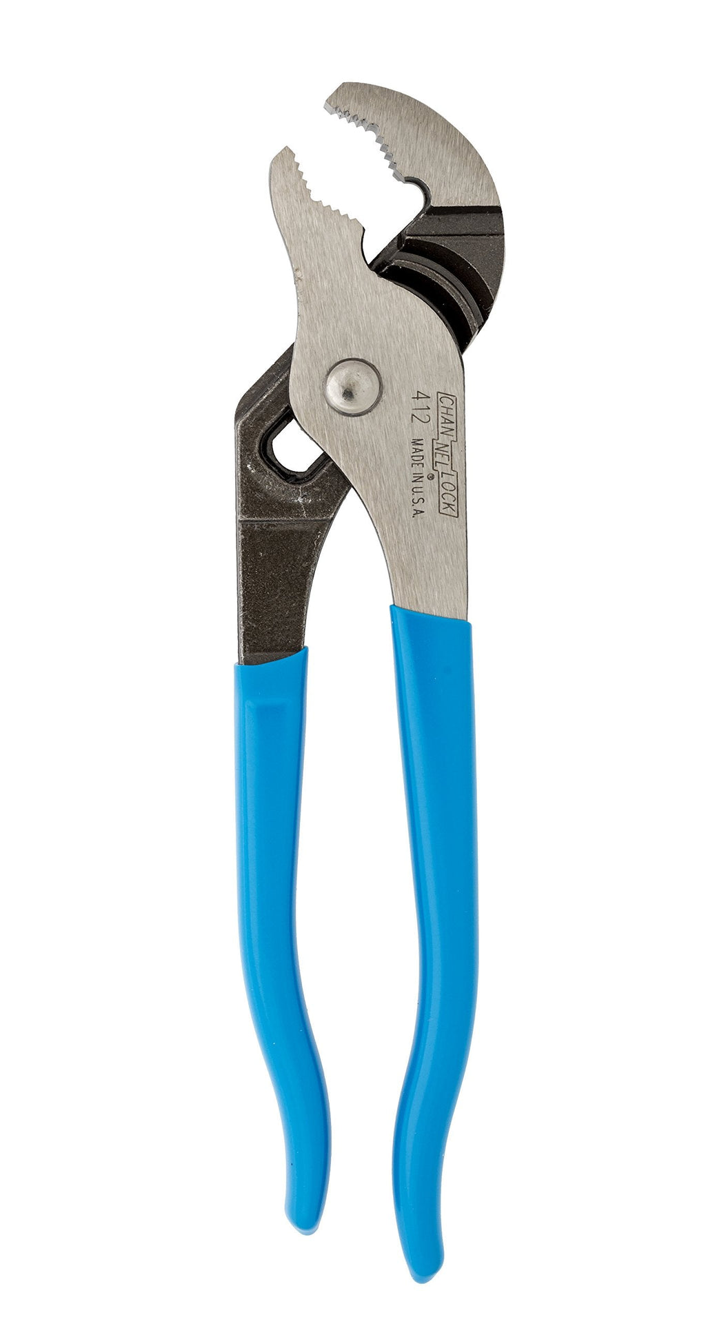 [Australia - AusPower] - CHANNELLOCK 412 6.5-inch V-Jaw Tongue & Groove Pliers | Made in USA | 0.94-inch Jaw Capacity | Forged High Carbon Steel | More Points of Contact on Round Stock , Polished 