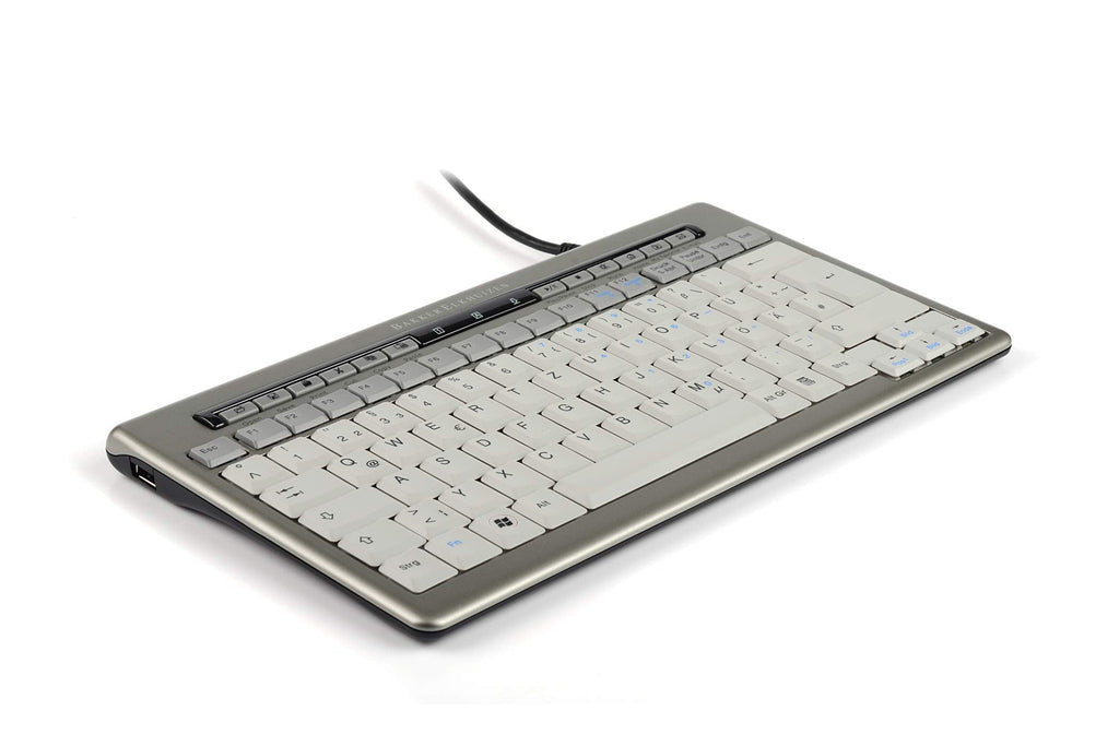[Australia - AusPower] - BakkerElkhuizen S-Board 840 Keyboard Ergonomic Compact, Lightweight for use with Laptop and Desktop PCs, an Integrated Numeric pad, a Larger Enter Key, and Two USB Ports. 