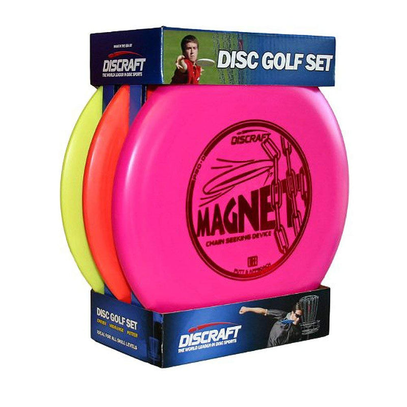 [Australia - AusPower] - Discraft Starter Pack Beginner Disc Golf Set (3-Pack) 1 Driver, 1 Mid-Range, 1 Putter (Assorted colors) 