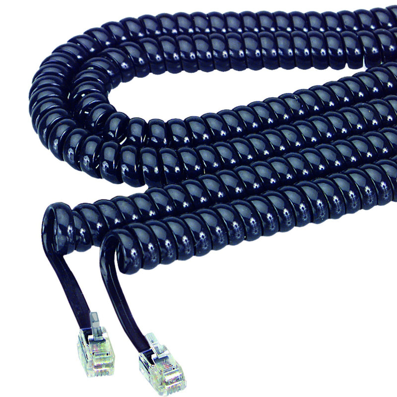 [Australia - AusPower] - Softalk 48102 Phone Coil Cord 12-Feet Black Landline Telephone Accessory 