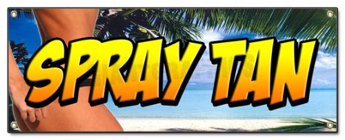 [Australia - AusPower] - Spray TAN Banner Sign Tanning Salon spa Lotion Signs 18''x48" 
