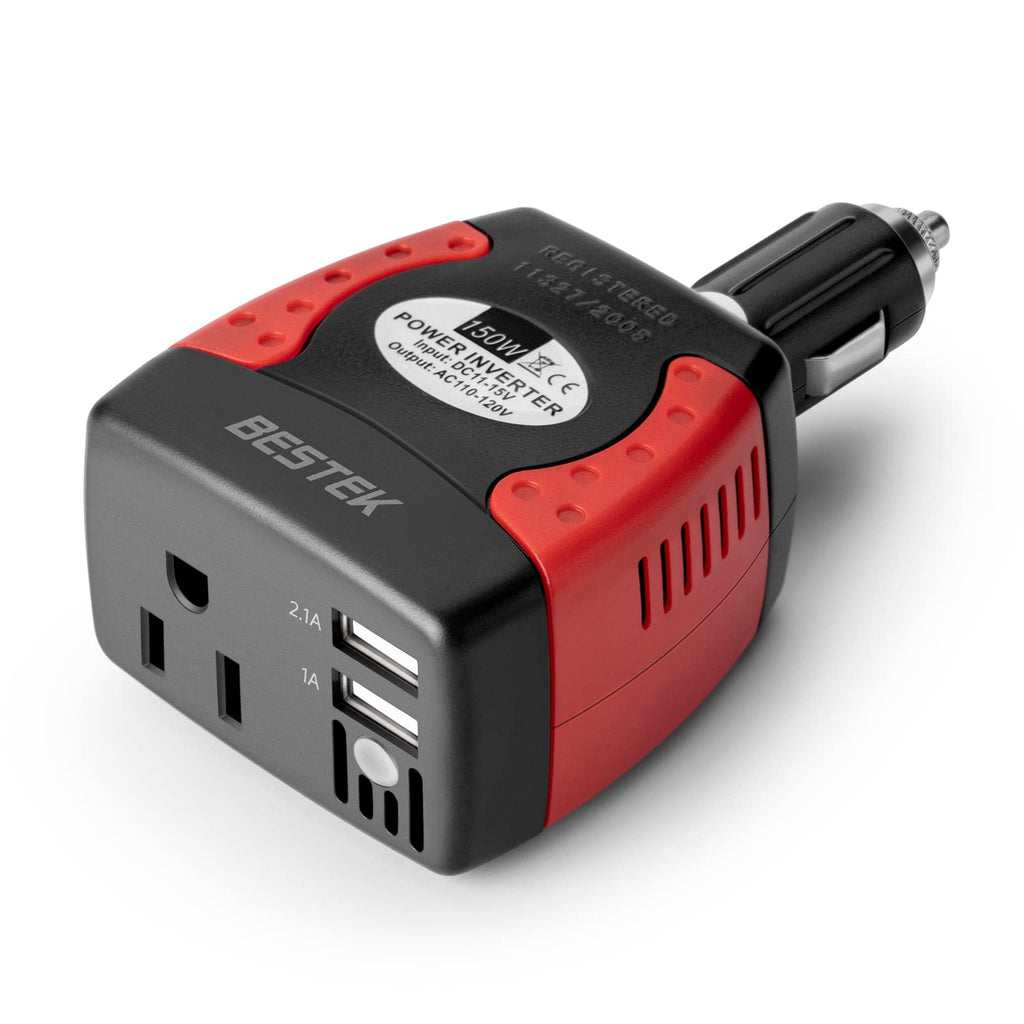 [Australia - AusPower] - BESTEK 150W Power Inverter 12V to 110V Voltage Converter Car Charger Power Adapter with 3.1A Dual USB Charging Ports 