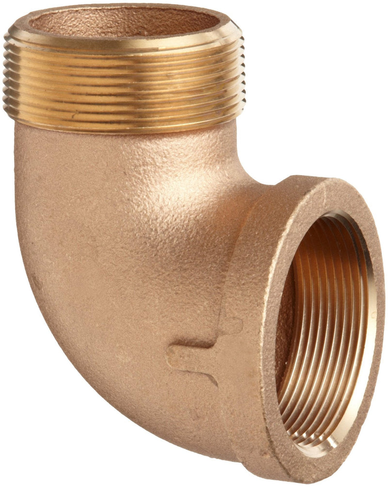 [Australia - AusPower] - Lead Free Brass Pipe Fitting, 90 Degree Street Elbow, Class 125, 1/2" NPT Male X Female 
