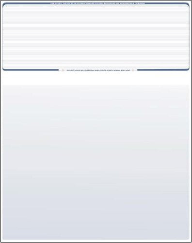 [Australia - AusPower] - Compuchecks Blank Check Paper - 100 Business Checks Compatible with QuickBooks, Versacheck and laser, inkjet printers - Check stock on top and Paycheck Stub on Bottom (Blue Pinstripe) Blue Pinstripe 