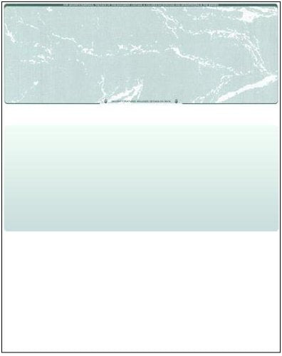 [Australia - AusPower] - Compuchecks Blank Check Paper - 100 Business Checks Compatible with QuickBooks, Versacheck and laser, inkjet printers - Check stock on top and Paycheck Stub on Bottom - Green Marble 