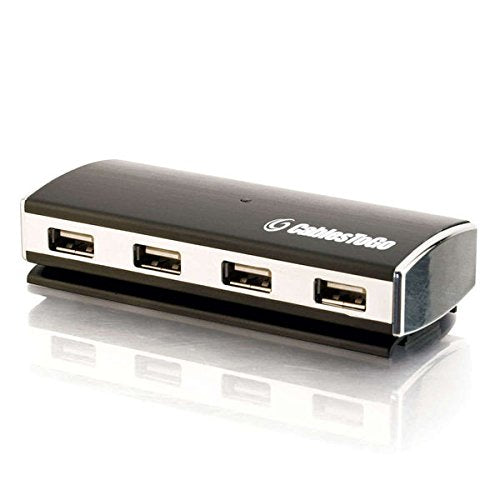 [Australia - AusPower] - C2G USB Hub, 4 Port USB Hub, Silver, Cables to Go 29508 USB 4 Port Hub 
