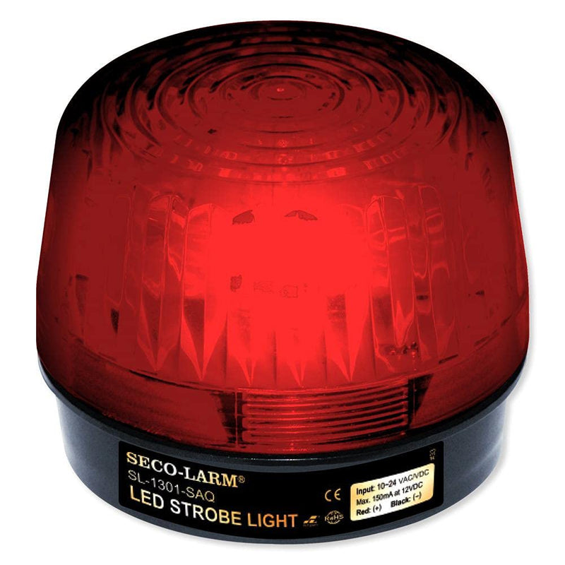 [Australia - AusPower] - SL-1301-BAQ/R Seco-Larm Red LED Strobe Light w/ 5 LED Strips 6-14VDC 