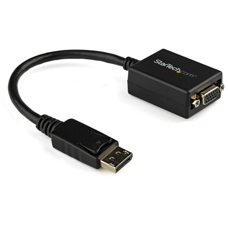 [Australia - AusPower] - StarTech.com DisplayPort to VGA Adapter - Active DP to VGA Converter - 1080p Video - DisplayPort Certified - DP/DP++ Source to VGA Monitor Cable Adapter Dongle - Latching DP Connector (DP2VGA2) 8 inches 