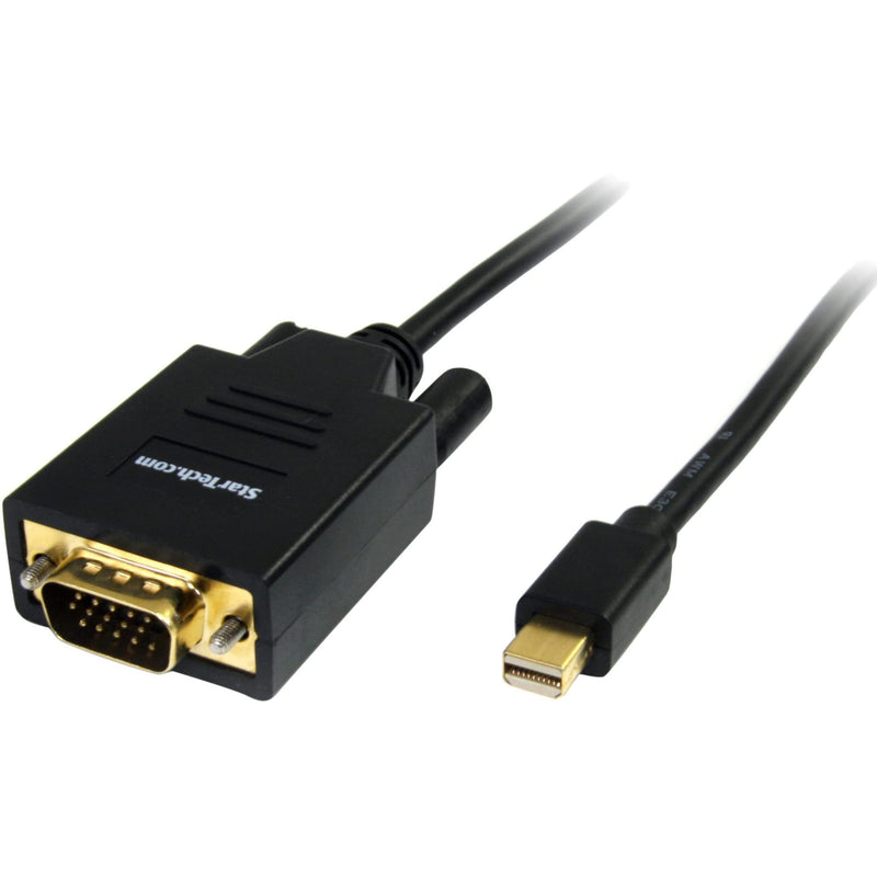 [Australia - AusPower] - StarTech.com 6ft (2m) Mini DisplayPort to VGA Cable - Active Mini DP to VGA Adapter Cable - 1080p Video - mDP 1.2 or Thunderbolt 1/2 Mac/PC to VGA Monitor/Display - Converter Cord (MDP2VGAMM6) Black VGA (M/M) Single 