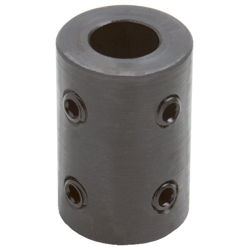 [Australia - AusPower] - Climax Part RC-050-4H @ 90 Mild Steel, Black Oxide Plating Rigid Coupling, 1/2 inch bore, 1 inch OD, 1 1/2 inch Length, 1/4-20 x 1/4 Set Screw 