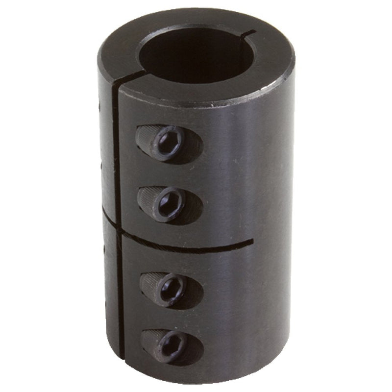 [Australia - AusPower] - Climax Part ISCC-025-025 Mild Steel, Black Oxide Plating Clamping Coupling, 1/4 inch X 1/4 inch bore, 11/16 inch OD, 1 1/8 inch Length, 4-40 x 3/8 Clamp Screw 