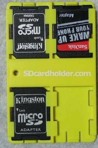 [Australia - AusPower] - Standard SD Card Holder Credit Card Size Secure Digital Memory Card Case (Yellow) 