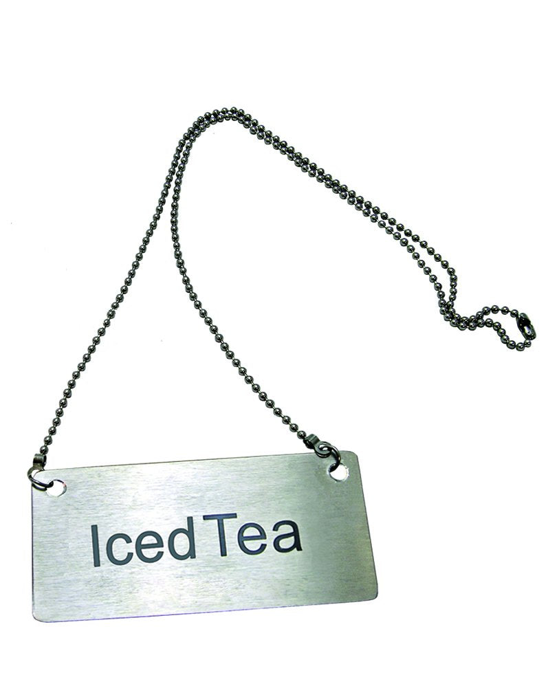 [Australia - AusPower] - Update International CS-ITE Stainless Steel Beverage Chain Sign Blank, Silver, Stainless Steel Iced Tea 