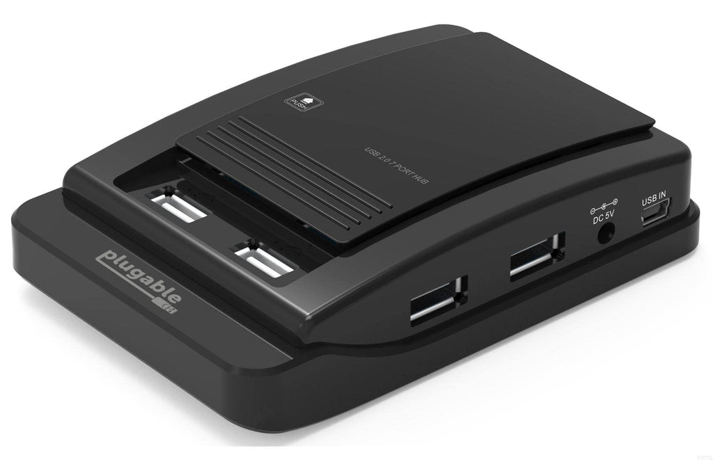 [Australia - AusPower] - Plugable USB 2.0 7-Port High Speed Hub with 15W Power Adapter 