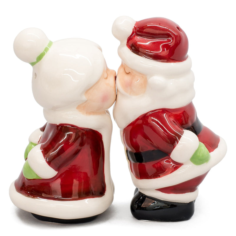 [Australia - AusPower] - Pacific Trading Santa and Mrs Claus Kissing Ceramic Salt and Pepper Shaker Set 