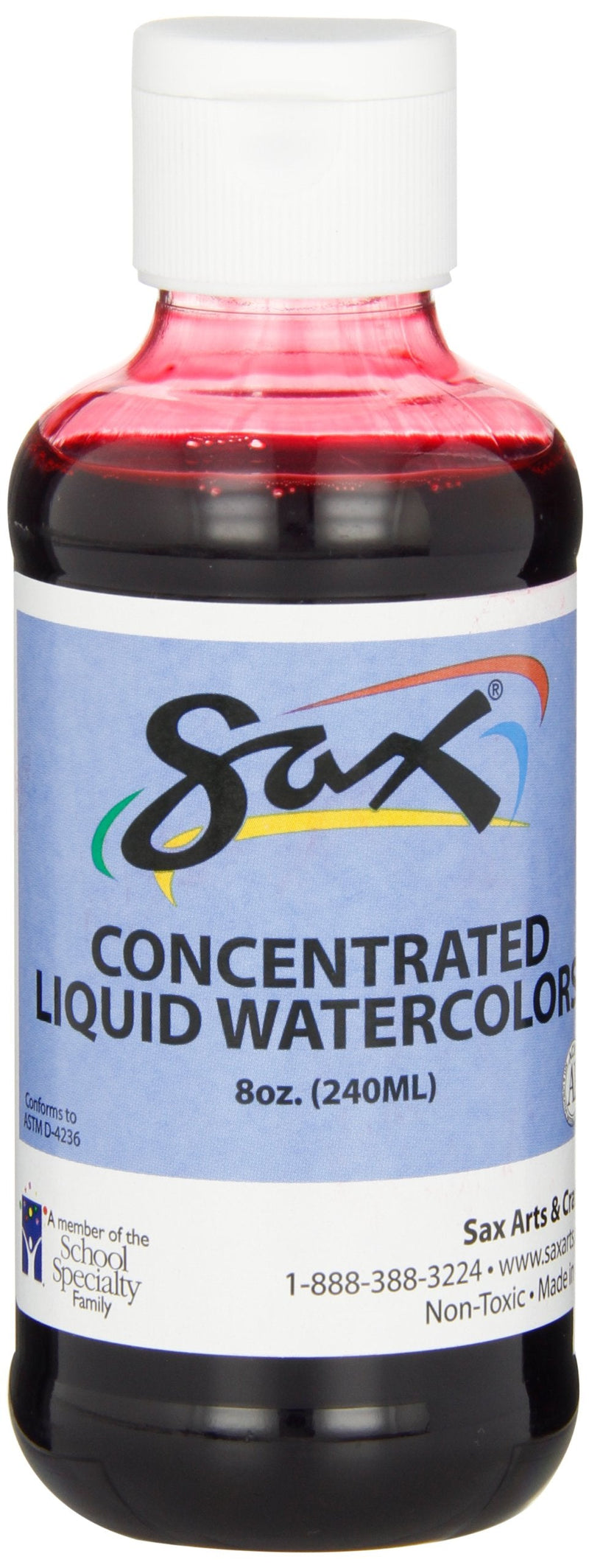 [Australia - AusPower] - Sax 404581 True Color Concentrated Washable Liquid Watercolor - 8 Ounces - Red 