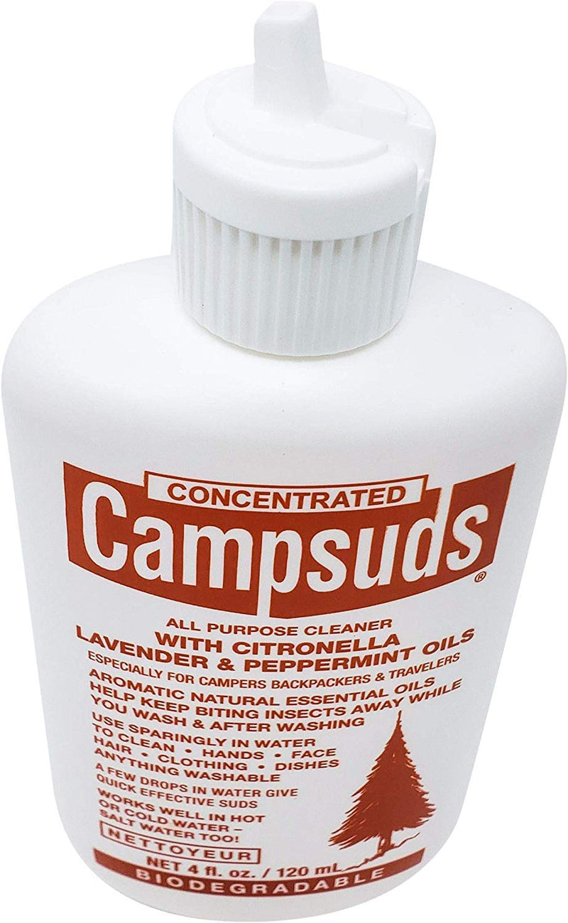 [Australia - AusPower] - Sierra Dawn 4 Ounce Campsuds with Citronella, Lavender, Peppermint Oil Deters Insects, Insect Deterrent, Outdoor Soap Biodegradable Environmentally Safe All Purpose Cleaner, Camping Hiking 1 Bottle 