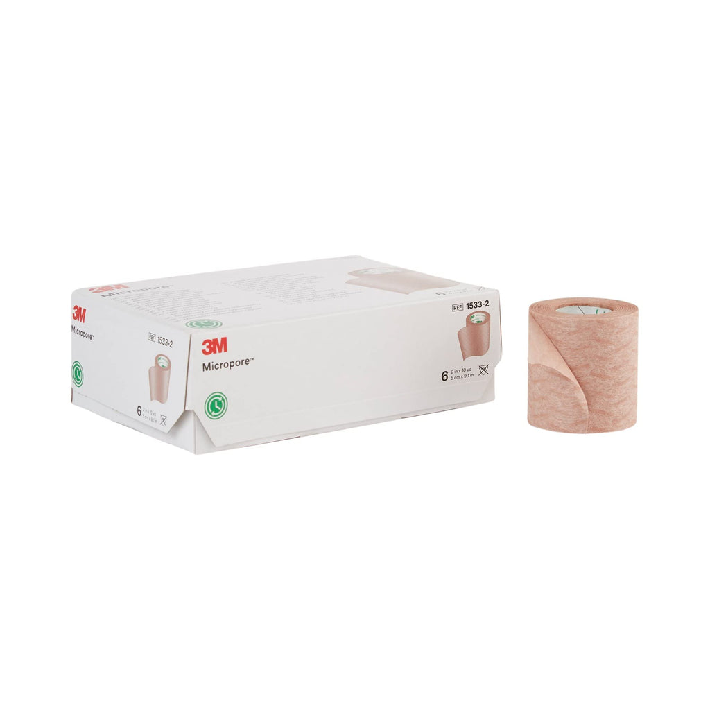 [Australia - AusPower] - 3M-1533-2 Tape Micropore Surgical LF Paper 2"x10yd Tan 6/Bx by 3M Part No. 1533-2 