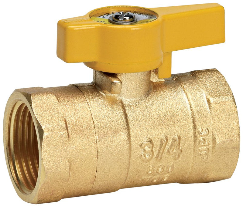 [Australia - AusPower] - Homewerks Worldwide VGV2LHB4CB Gas Ball Valve Female Thread, 0.75-Inch, Brass Finish ( Letters on Valve May Vary ) 