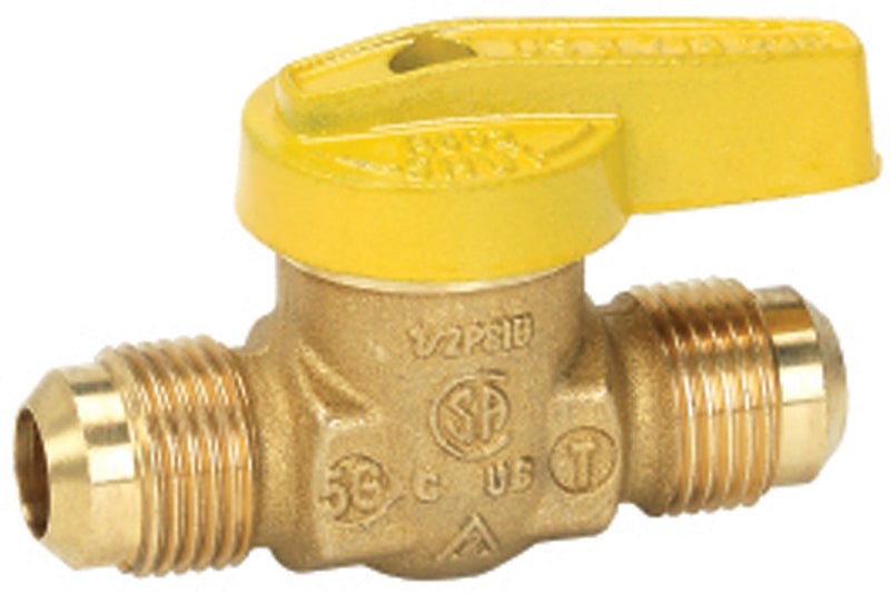 [Australia - AusPower] - Homewerks VGV1LHT2B Premium Gas Ball Valve Flare Inlet/Outlet, Brass, 3/8-Inch 3/8 Inch 