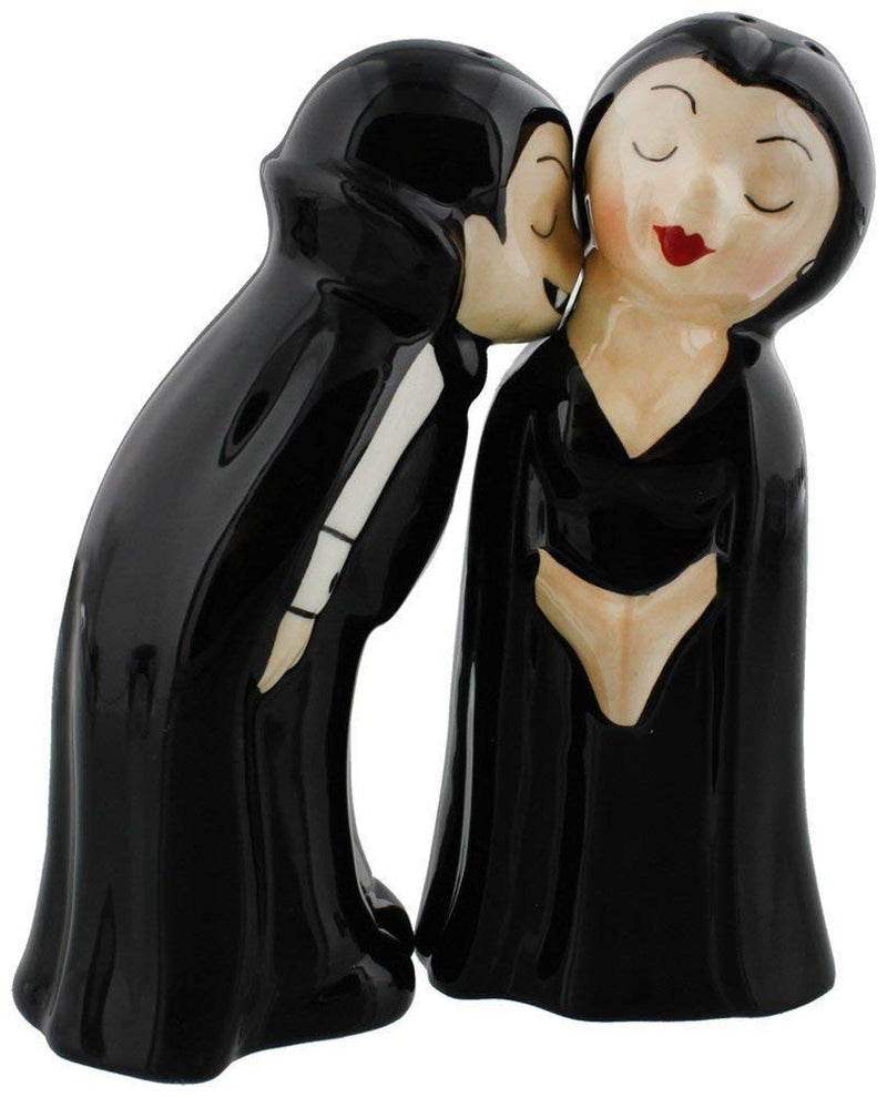 [Australia - AusPower] - Pacific Giftware Vampire Love at First Bite Magnetic Kissing Ceramic Salt and Pepper Shakers Set 
