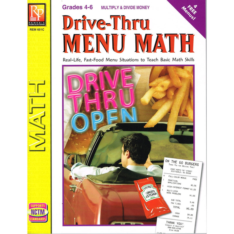 [Australia - AusPower] - Drive-Thru Menu Math: Multiply & Divide Money, Grades 4-6 