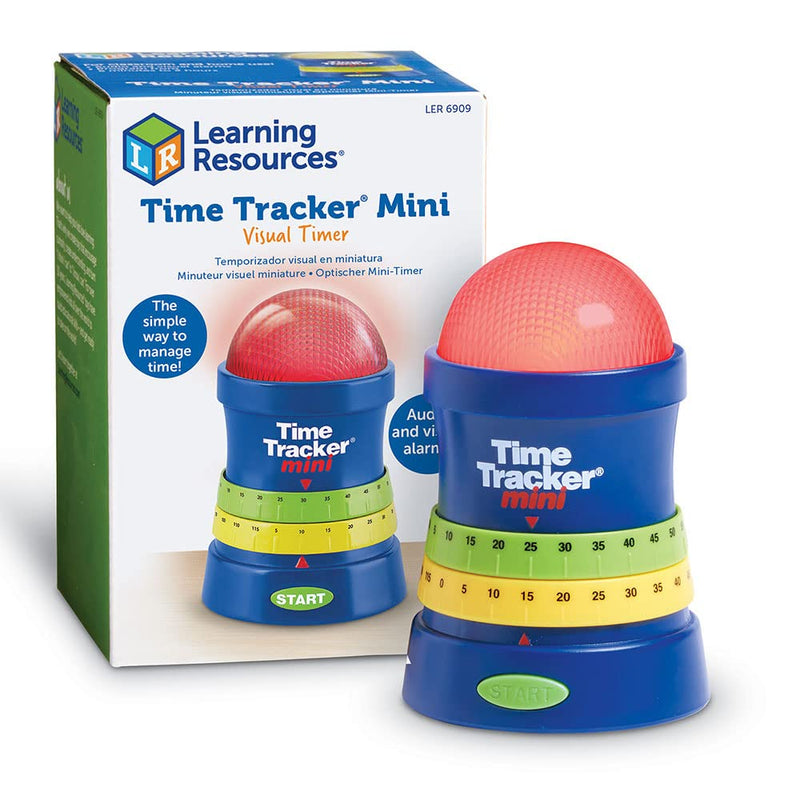[Australia - AusPower] - Learning Resources Time Tracker Mini Visual Timer, Classroom Timer, Hand Washing Timer, Auditory and Visual Cue, Ages 3+ 4.8" x 3.3" x 3.3" 