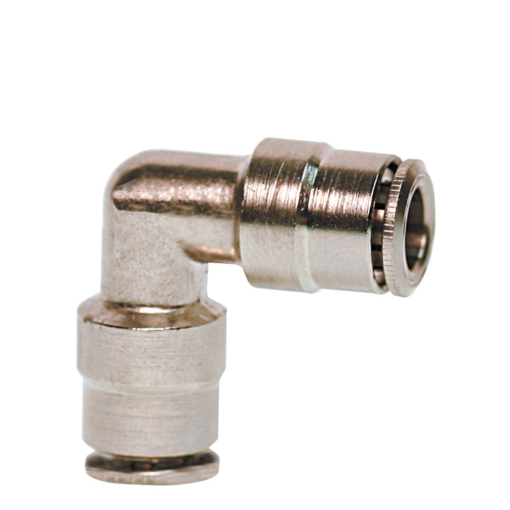 [Australia - AusPower] - Brennan PCNB2500-08-08 Nickel-Plated Brass Push-to-Connect Tube Fitting, 90 Degree Elbow, 1/2" Tube OD 0.5 Inch 