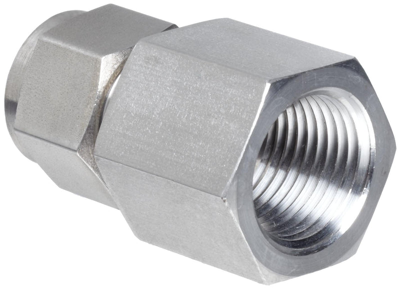 [Australia - AusPower] - Brennan N2405-04-02-SS Stainless Steel Compression Tube Fitting, Straight Adapter, 1/4" Tube OD x 1/8" NPT Female 1/4" x 1/8" 