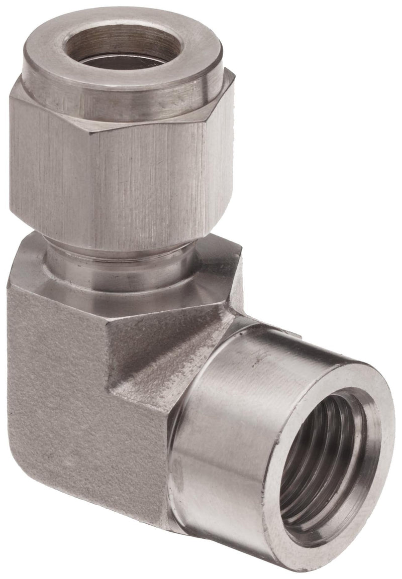 [Australia - AusPower] - Brennan N2502-08-08-SS Stainless Steel Compression Tube Fitting, 90 Degree Elbow, 1/2" Tube OD x NPT Female 0.5 Inch 