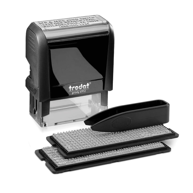 [Australia - AusPower] - Trodat Printy Economy Self-Inking Do It Yourself, Customizable Message or Address Stamp, Impression Size: 3/4 x 1-7/8 Inches, Black (5915) 