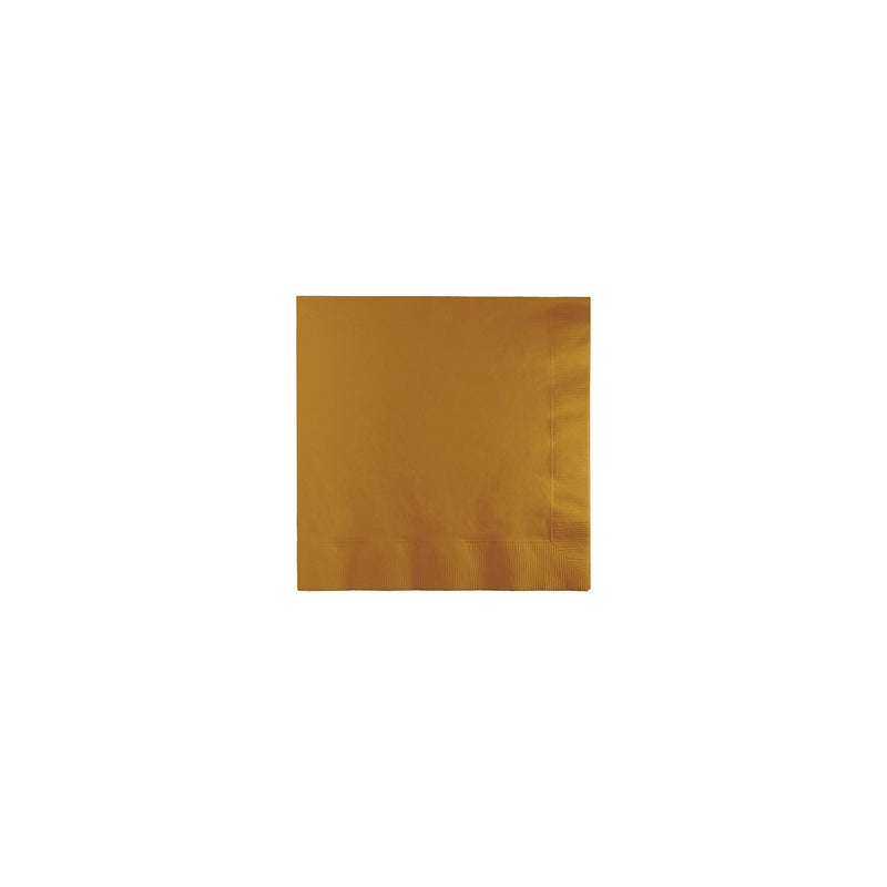 [Australia - AusPower] - Creative Converting 663276B Touch of Color 2-Ply Paper Lunch Napkins (50 Count), Glittering Gold, 6.5"x6.5" 6.5"x6.5" Lunch Napkin 