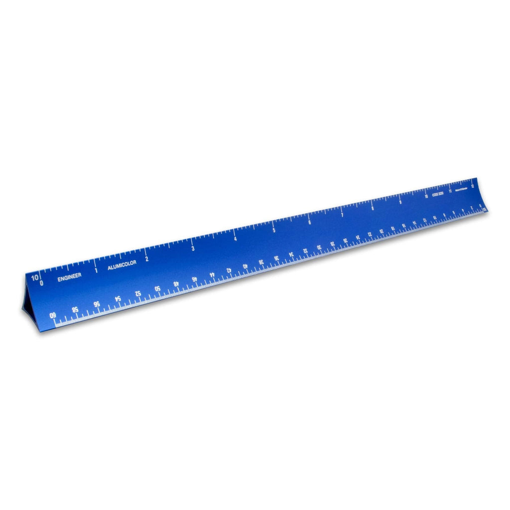 [Australia - AusPower] - Alumicolor 12-inch Aluminum Engineer Hollow Scale for School, Office, Art and Drafting, Blue 