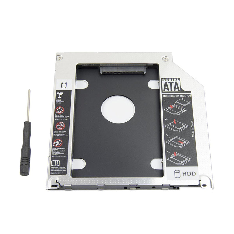 [Australia - AusPower] - 2nd 2.5'' SATA HDD SSD Hard Drive Disk DVD CD ROM Optical SuperDrive Caddy Tray Adapter for Apple Unibody MacBook/MacBook Pro 13 15 17 Early mid Late 2008 2009 2010 2011 2012.etc 