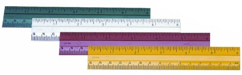 [Australia - AusPower] - Charles Leonard Double Bevel Plastic Ruler, 6 Inches, Assorted Colors (9 Each Green/Red/Yellow/White), 36-Pack (80640) 