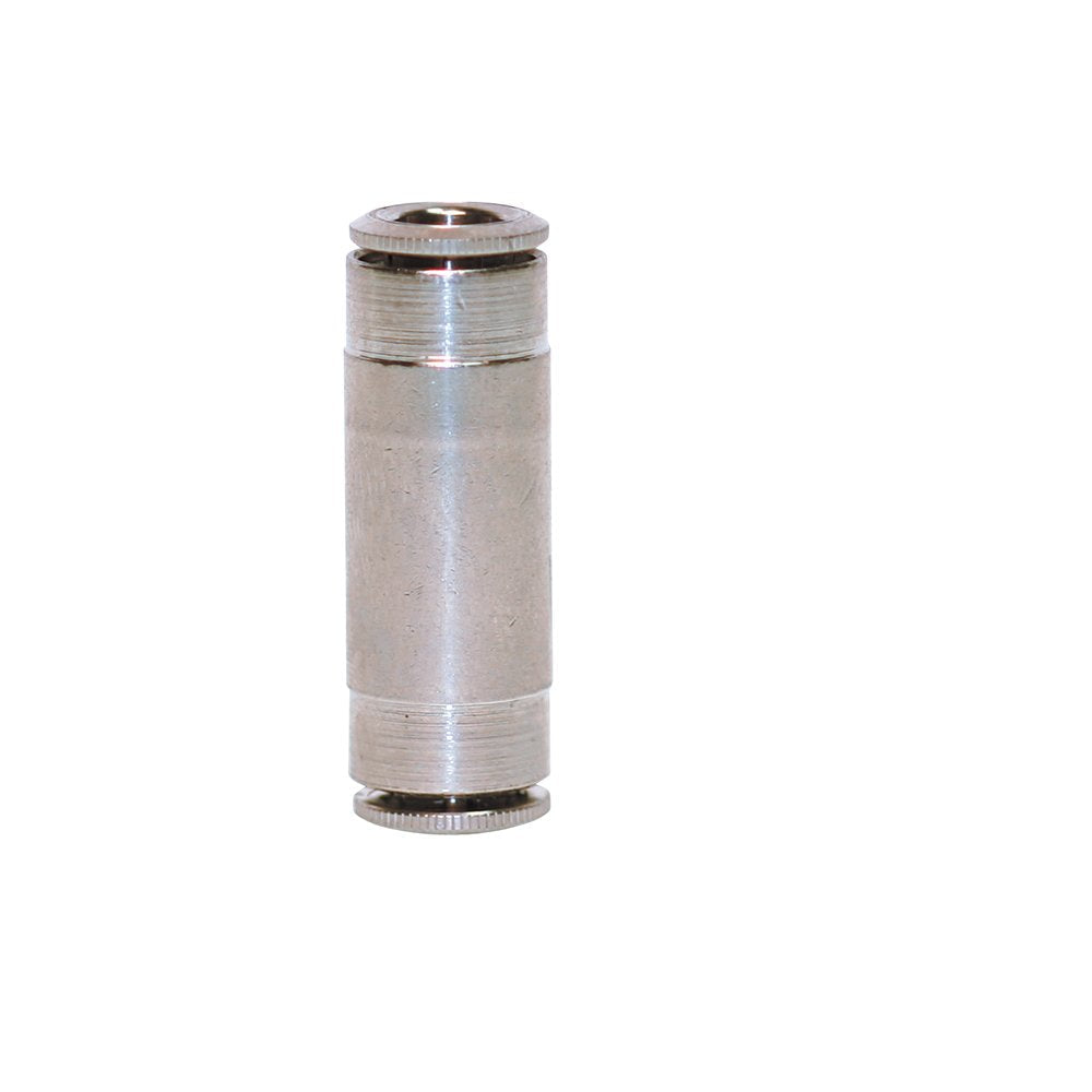 [Australia - AusPower] - Brennan PCNB2403-04-04 Nickel-Plated Brass Push-to-Connect Tube Fitting, Coupler, 1/4" Tube OD 0.25 Inch 