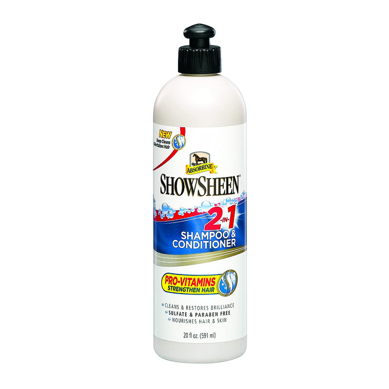 [Australia - AusPower] - Absorbine ShowSheen 2-in-1 Shampoo & Conditioner, Sulfate and Paraben-Free, 20oz 