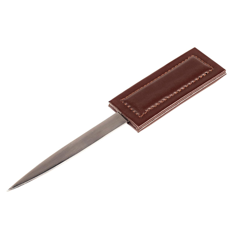 [Australia - AusPower] - Dacasso Dark Brown Bonded Leather Letter Opener 