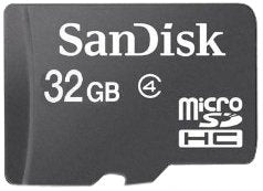 [Australia - AusPower] - Sandisk 32GB MicroSDHC Class 4  Memory Card & MicroSDHC Card Reader (Bulk) 