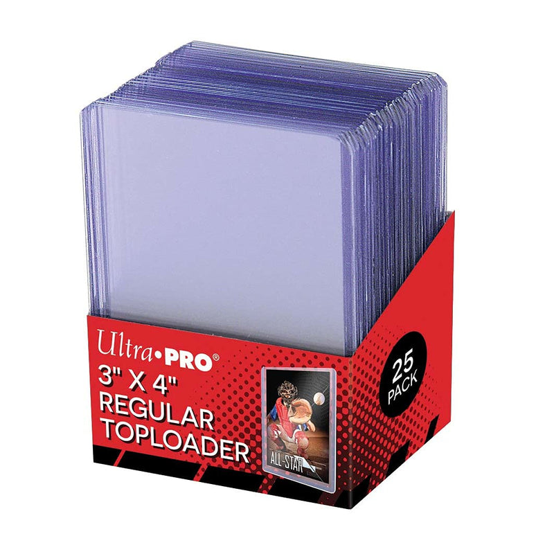 [Australia - AusPower] - Ultra Pro 25 3 X 4 Top Loader Card Holder for Baseball, Football, Basketball, Hockey, Golf, Single Sports Cards Top Loads - Sportcards Card Collecting Supplies (2 Pack) (1 Pack) 1 Pack 