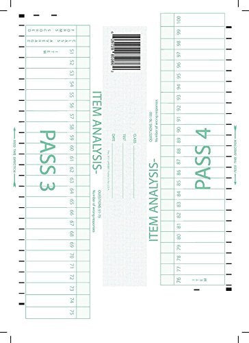 [Australia - AusPower] - TEST-ITEM100 Item Analysis 9700 100 Question Compatible Testing Forms (100 Pack) 