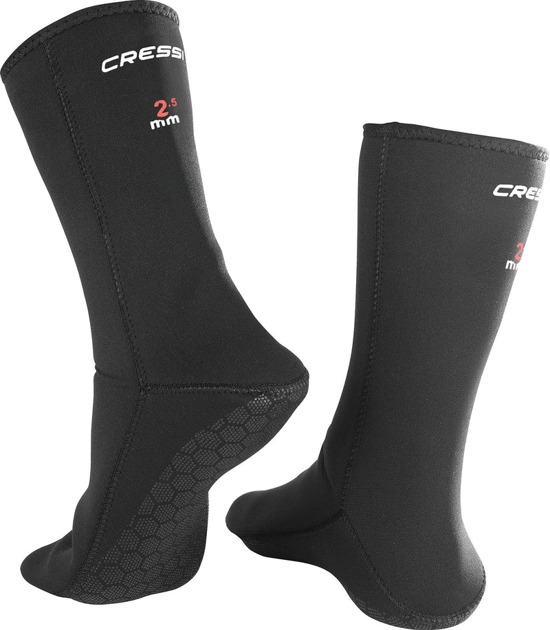 [Australia - AusPower] - Anti-Slip Neoprene Socks for Snorkeling and Scuba Diving by Cressi: Quality since 1946 Small Black 