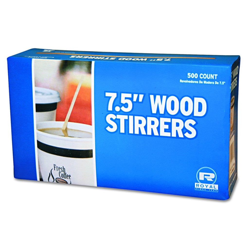 [Australia - AusPower] - Royal R825 7-1/2 Inch Wood Coffee Stirrer 500-Pack 