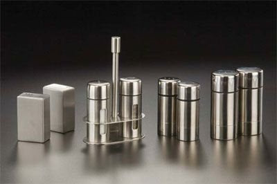 [Australia - AusPower] - American Metalcraft SP35 Salt and Pepper Shaker Set, Round, Stainless Steel, 3-1/2" H 