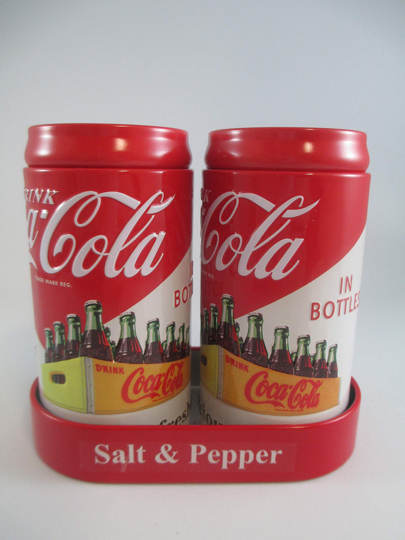 [Australia - AusPower] - Coca Cola Salt & Pepper Metal in Caddy 