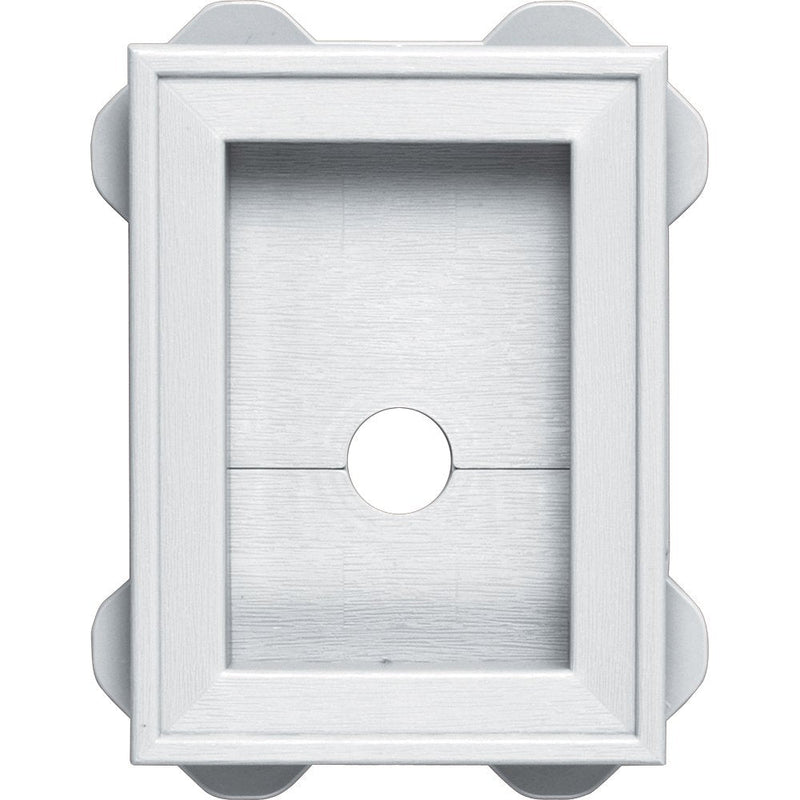 [Australia - AusPower] - Builders Edge 130130003001 Mount, 3 X 4-3/4" Inner, 5 X 6-3/4" Outer Dimension, White 