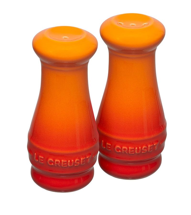 [Australia - AusPower] - Le Creuset Stoneware Salt & Pepper Shakers Set of 2, 4 oz. each, Flame 