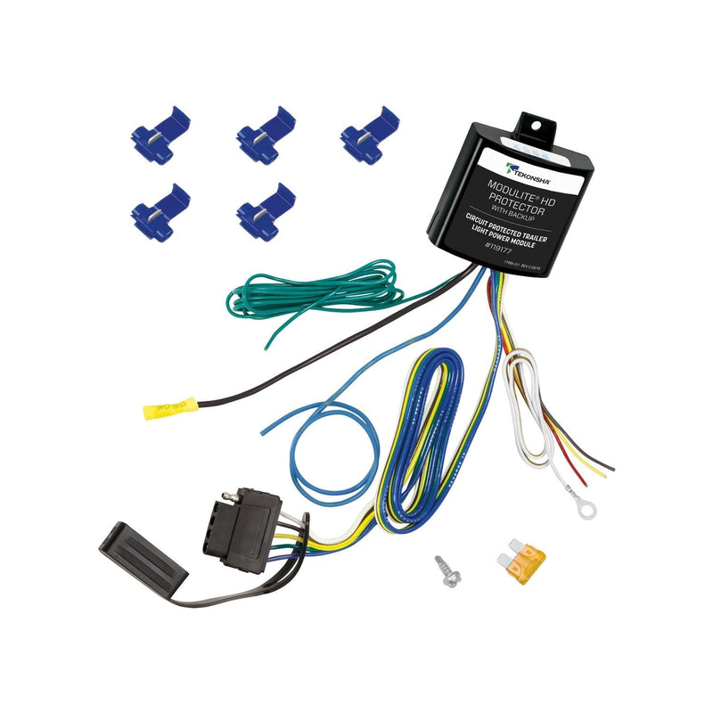 [Australia - AusPower] - Tekonsha ModuLite® HD Protector w/Integrated Circuit & Overload Protection & 5-Flat Connector for Backup Light or Surge Brake Lockout Circuit 