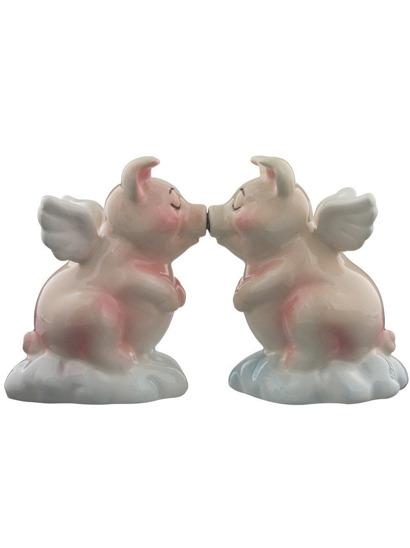 [Australia - AusPower] - Pacific Trading Hog Heaven Pigs with Wings Ceramic Magnetic Salt and Pepper Shaker Set 